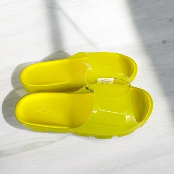 NWT UGG Jella Clear Slide Sandals Yellow Size 10 - Picture 13 of 14